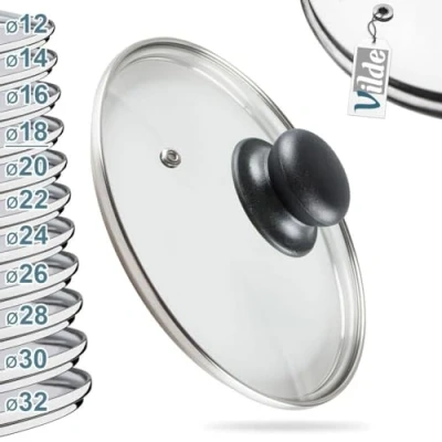 Afbeelding van Deksel Glas Hittebestendig 18 cm Pannendeksel Pandeksel Potdeksel