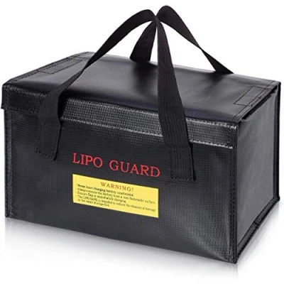 Afbeelding van YUNIQUE GREEN CLEAN POWER Vlamvertragende Lipo tas voor batterijen Brandwerend, veilig DJI Tello, BD 1, Helifar Ideaal radiofly drone, zwart, kunststof afmetingen cm 26 x 13 15