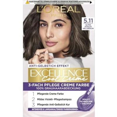 Afbeelding van L&#039;Oréal Paris Excellence Cool Creme 5.11 Ultra koel Lichtbruin Haarverf.