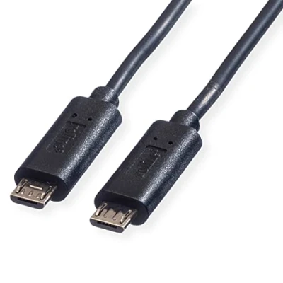 Image de Roline Câble USB Micro de type B (alimentation uniquement) (M) pour 2.0 30 cm noir