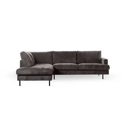 Afbeelding van Hoekbank 3 Zits Stof Antraciet Links 262x206x84cm Giga Meubel