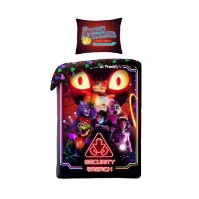Afbeelding van Five Night at Freddy&#039;s Dekbedovertrek, Security Breach Eenpersoons 140 x 200 + 70 90 cm Katoen