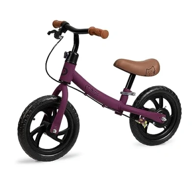Afbeelding van MoMi Breki Loopfiets met handrem Lichtgewicht Balance Bike geschikt vanaf 3 jaar Paars