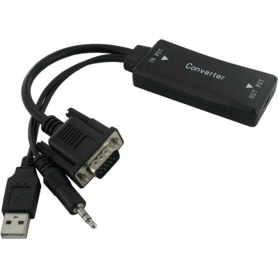 Afbeelding van Goobay VGA/HDMI™ adapterkabel VGA connector (15 pins) + 3,5 mm jackplug (3 pins, stereo)