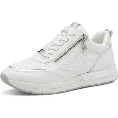 Afbeelding van Tamaris Sneakers laag, Dames, Maat: 38, White pearl Schoenen