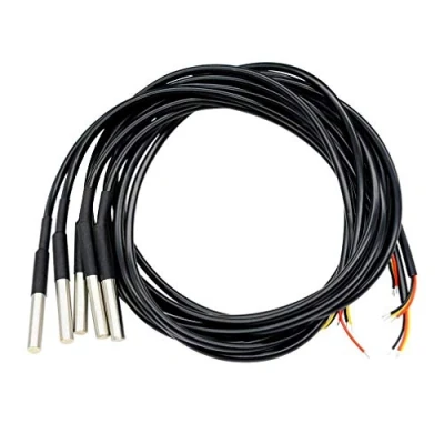 Afbeelding van Fasizi DS18B20 temperatuursensoren, waterdicht, digitale 5 stuks