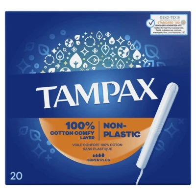Afbeelding van Tampax Super Plus Tampons Met Kartonnen Inbrenghuls 20ST