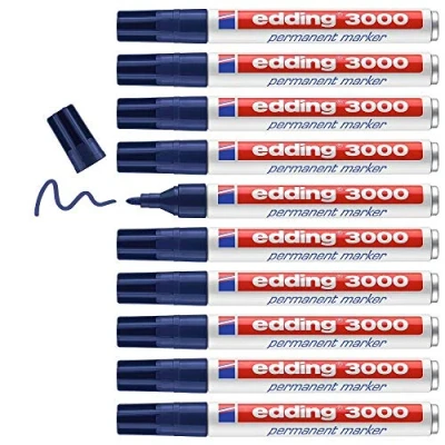 Afbeelding van Viltstift edding 3000 rond 1.5 3mm staalblauw