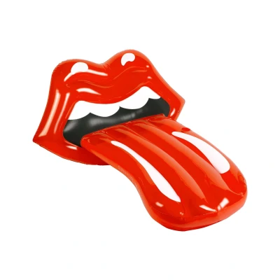 Afbeelding van Sunnylife Rolling Stones Luchtbed 3D Deluxe PVC Rood
