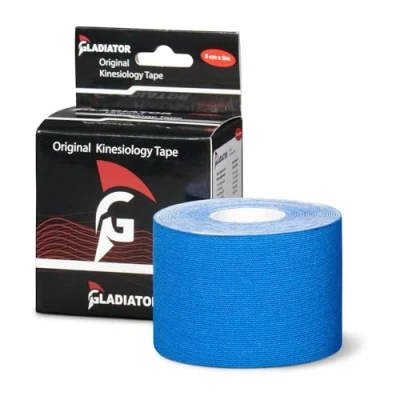 Afbeelding van Gladiator Sports Kinesiotape Kinesiologie Tape Waterbestendige &amp; Elastische Sporttape Fysiotape Medical Per Rol Donkerblauw
