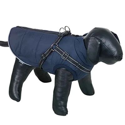 Afbeelding van Nobby Hondenjas Blauw Salus 20 cm Reflecterend Winddicht Waterdicht Rits Winter Hondenkleding