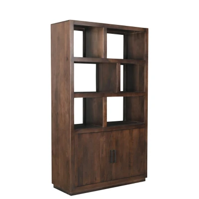 Afbeelding van Livingfurn Vitrinekast Jaxx Brown 120cm Mangohout