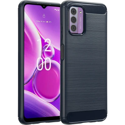 Afbeelding van imoshion Hoesje Geschikt voor Nokia G42 Siliconen Brushed Backcover Donkerblauw