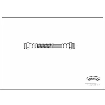 Afbeelding van CORTECO 19018157 Remslang Achteras 255 PEUGEOT: 205 Convertible, II Hatchback