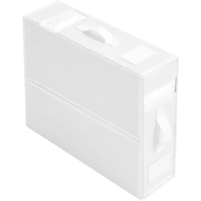 Afbeelding van Opvouwbare lakenorganizer, dekbedovertrek opbergdoos met transparant venster en handgrepen lakenorganizer voor waskast,