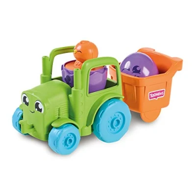 Afbeelding van TOMY Toomies Tractor, transformeerbaar, 2 in 1, babyspeelgoed, duwspeelgoed met eieren, educatieve vormsorteerder kleuren en kleine geluiden, voor baby&#039;s, jongens meisjes, 1 3 jaar