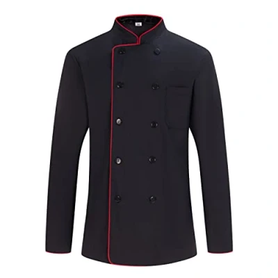 Afbeelding van MISEMIYA Herren Kochjacke KZ 6821 heren keukenjack voor jongens (1 stuk), Chef Jackets 842B Zwart