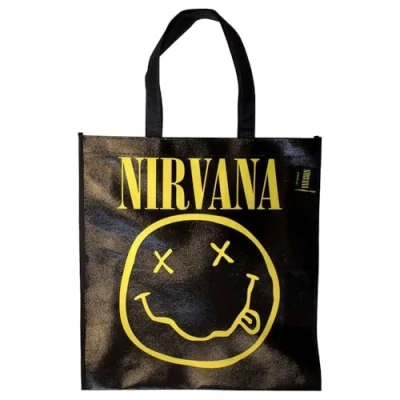 Afbeelding van Nirvana Happy Face Schoudertas Zwart