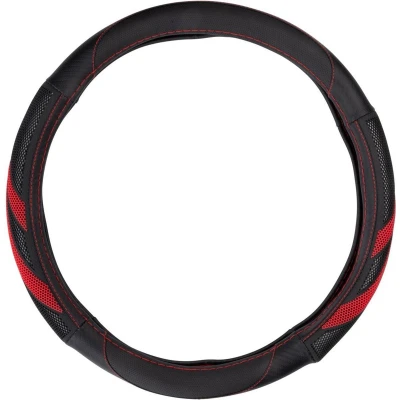 Afbeelding van Stuurhoes Auto ⌀37 39CM Zwart/Rood