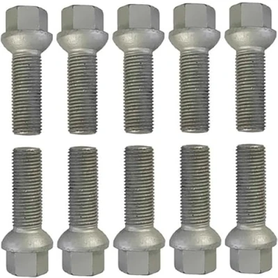 Afbeelding van Wielbouten, zilverkleurig, R14, M14 x 1,5, 35 mm, 10 stuks