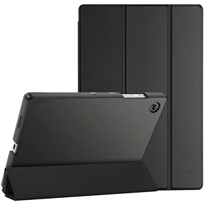 Afbeelding van ProCase Hoes voor Galaxy Tab A8 Case 10,5 inch 2021 (SM X200 SM X205), Trifold Hoesje Beschermhoes Smart Folio Cover met Translucent Back Shell Zwart