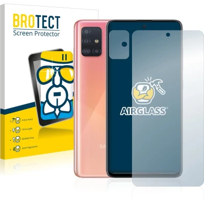 Afbeelding van BROTECT Screenprotector voor Samsung Galaxy A51 (Voor+Camera) Folie Beschermfolie Beschermglas transparant