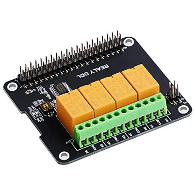 Afbeelding van GeeekPi Raspberry Pi Expansion Board 4 Channel Relay Module Power voor 4B &amp; 3 Model B+ 3/2 B (geen programmering