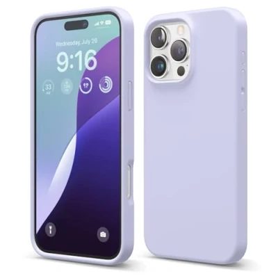 Afbeelding van elago Compatibel met iPhone 16 Pro Max hoesje, hoogwaardige vloeibare siliconen hoes, volledige beschermhoes, schokbestendig, slanke telefoonhoes