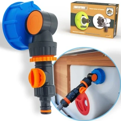 Afbeelding van MaJoCompTec® WATERTWIN vuladapter voor watertank, wateraansluitaccessoires camper en caravan, compatibel met Gardena (FLEX set,