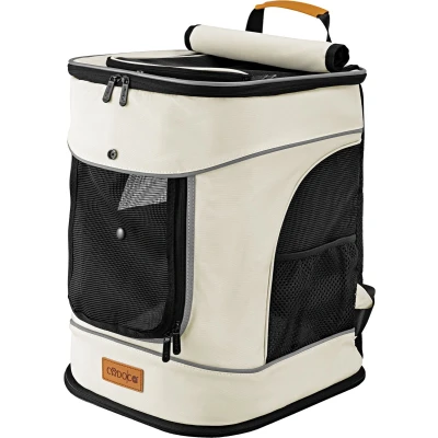 Afbeelding van Cadoca Hondenrugzak tot 12kg 31x30 x41cm Verstelbaar Beige