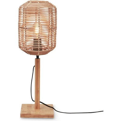 Afbeelding van GOOD&amp;MOJO Tafellamp Tanami Bamboe/Rotan Ø18cm Modern