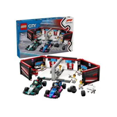 Afbeelding van LEGO City F1 garage met Mercedes AMG en Alpine auto&#039;s 60444