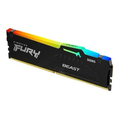 Image de Kingston FURY Beast RGB DDR5 module 16 Go DIMM 288 broches 6000 MHz / PC5 48000 CL30 1.4 V mémoire sans tampon on die ECC noir