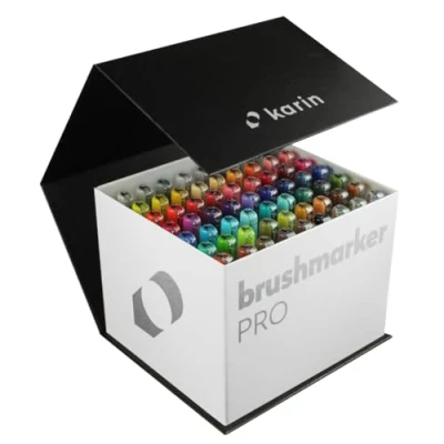 Afbeelding van Karin Brushmarker PRO Mega Box set van 60 kleuren + 3 blenders
