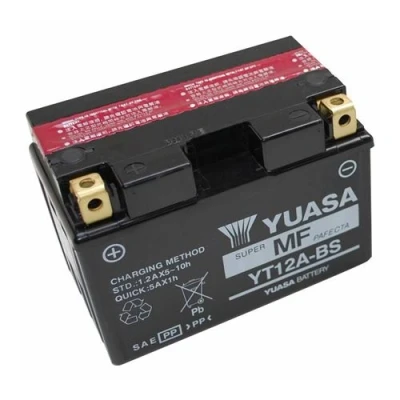 Image de Batterie 12v 10 ah yt12a bs yuasa mf sans entretien livree avec pack acide (lg150xl87xh105)