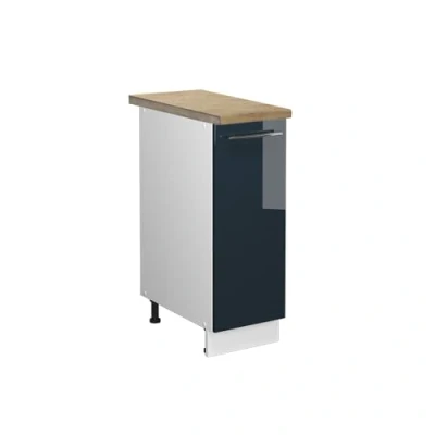 Afbeelding van Vicco Apotheekkast Fame Line, Donkerblauw hoogglans/Wit, 30 cm , WB Eik