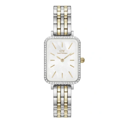 Afbeelding van Daniel Wellington Quadro Lumine Bezel LINK TWO TONE MOP Horloge silvercoloured, Maat: One Size, Silver coloured