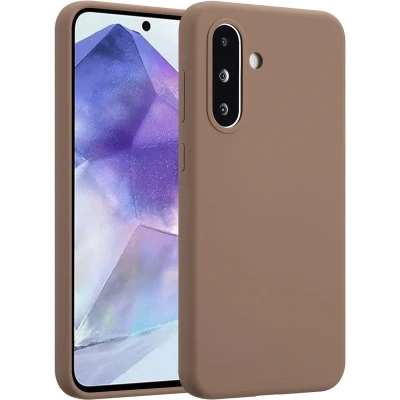 Afbeelding van Accezz Hoesje Geschikt voor Samsung Galaxy A36 Liquid Silicone Backcover Lichtbruin