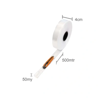 Afbeelding van Kortpack Buisfolie 4cm Breed X 500 Meter , 50 Micron Transparant (1 Rol)