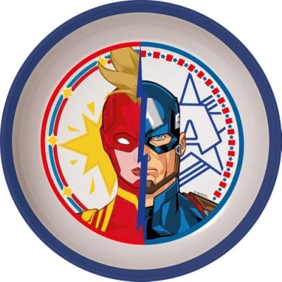 Afbeelding van Marvel Avengers Captain America kunststof kinderschaal blauw en wit met antislip onderkant