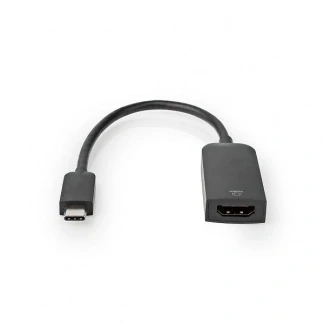 Afbeelding van Nedis USB C Adapter CCGB64652BK02 Zwart