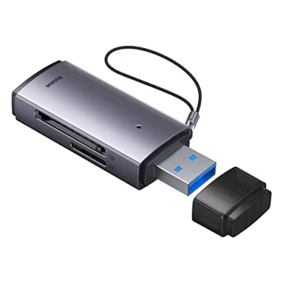 Afbeelding van Baseus Memory Card Reader Sd Kaartlezer USB 3.0 (grijs) WKQX060013