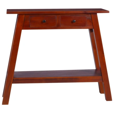 Afbeelding van Wandtafel 90x30x75 cm massief mahoniehout klassiek bruin
