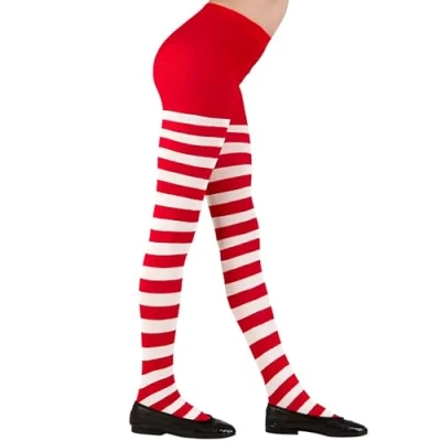 Afbeelding van W WIDMANN Generique panty, gestreept, rood, wit, voor kinderen