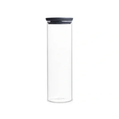 Afbeelding van Brabantia Glazen Voorraadpot stapelbaar 1,9 Liter Dark Grey