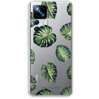 Afbeelding van Case Company® hoesje geschikt voor Xiaomi 12T Tropische bladeren Soft Cover Telefoonhoesje Bescherming aan alle Kanten en Schermrand