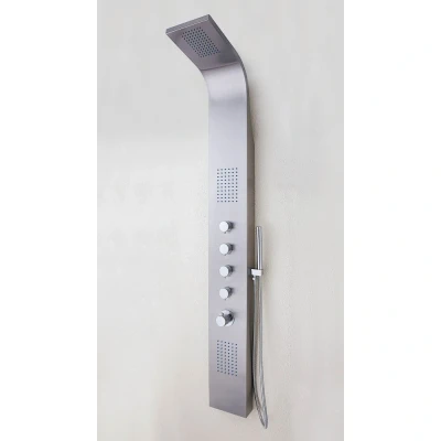 Afbeelding van Blusani douchepaneel 165x20cm RVS met thermostaat BS83600