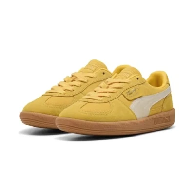 Afbeelding van Puma Palermo Unisex Sneakers laag, Maat: 40, Yellow sizzle/alpine snow Veloursleer
