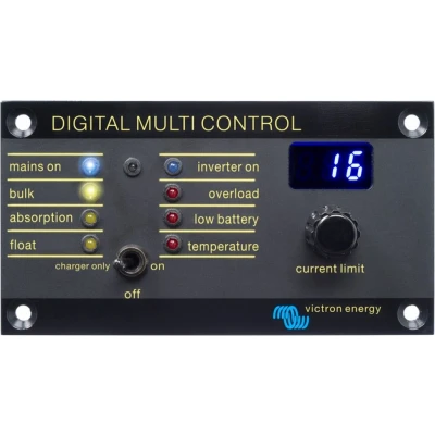 Afbeelding van Victron Energy Digitale Multi Controle Paneel 200A Zwart Schakelmateriaal