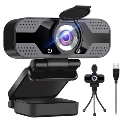 Afbeelding van IFaca 1080P PC webcam met dubbele microfoon, 30fps Full HD USB webcam, automatische upgrade, lichte correctie, ruisonderdrukking, privacy en tripod, camera voor oproepen